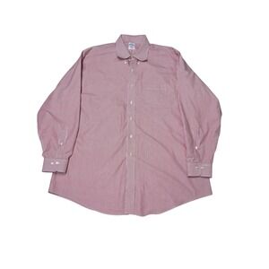 Brooks Brothers Regent Fit Red Stripe Non Iron Dress Shirt Mens 18 4 5